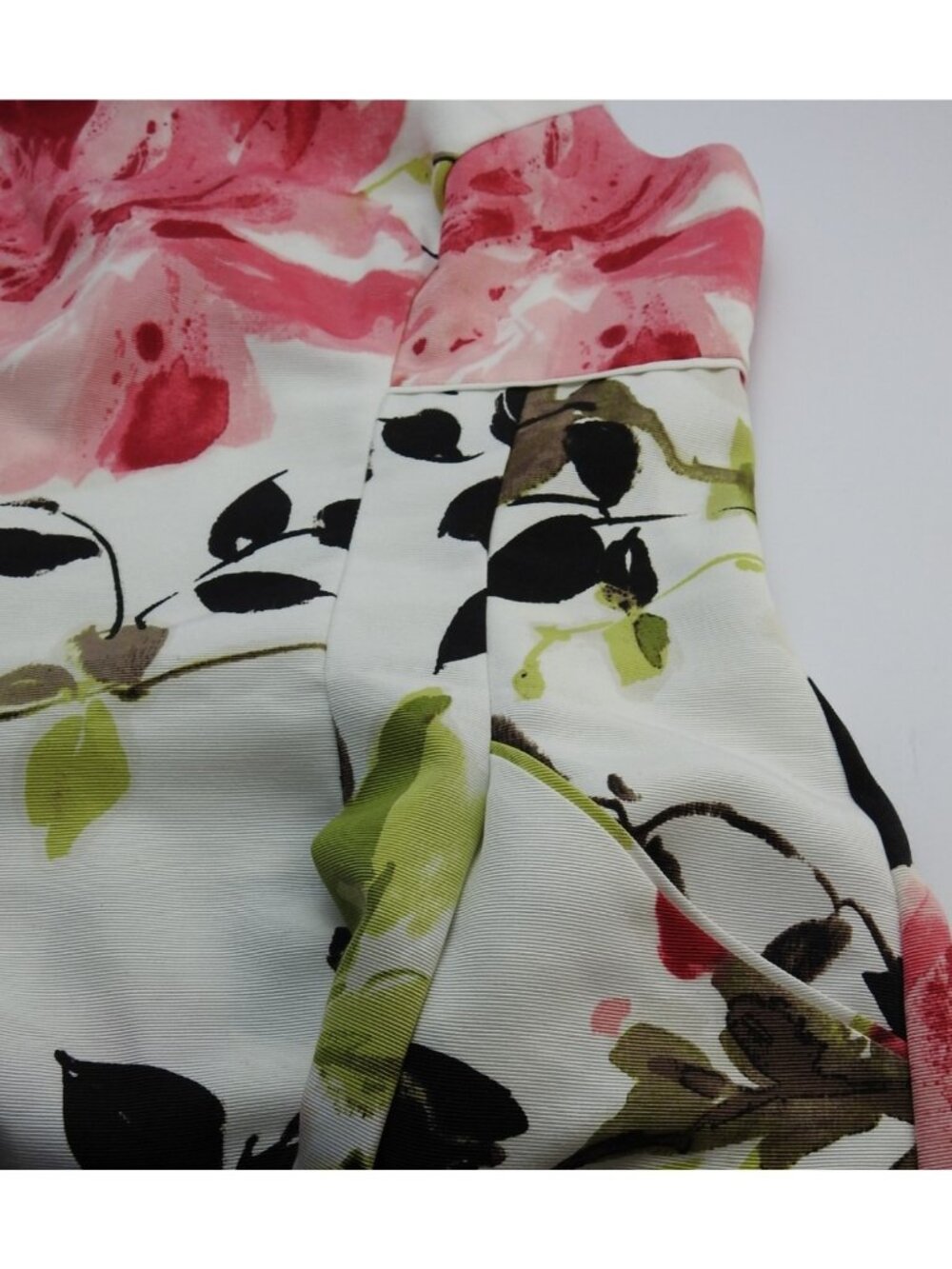 Lauren Ralph Lauren Floral Fit Flare Dress Size 10 White Pink Black Sleeveless - Picture 7 of 7